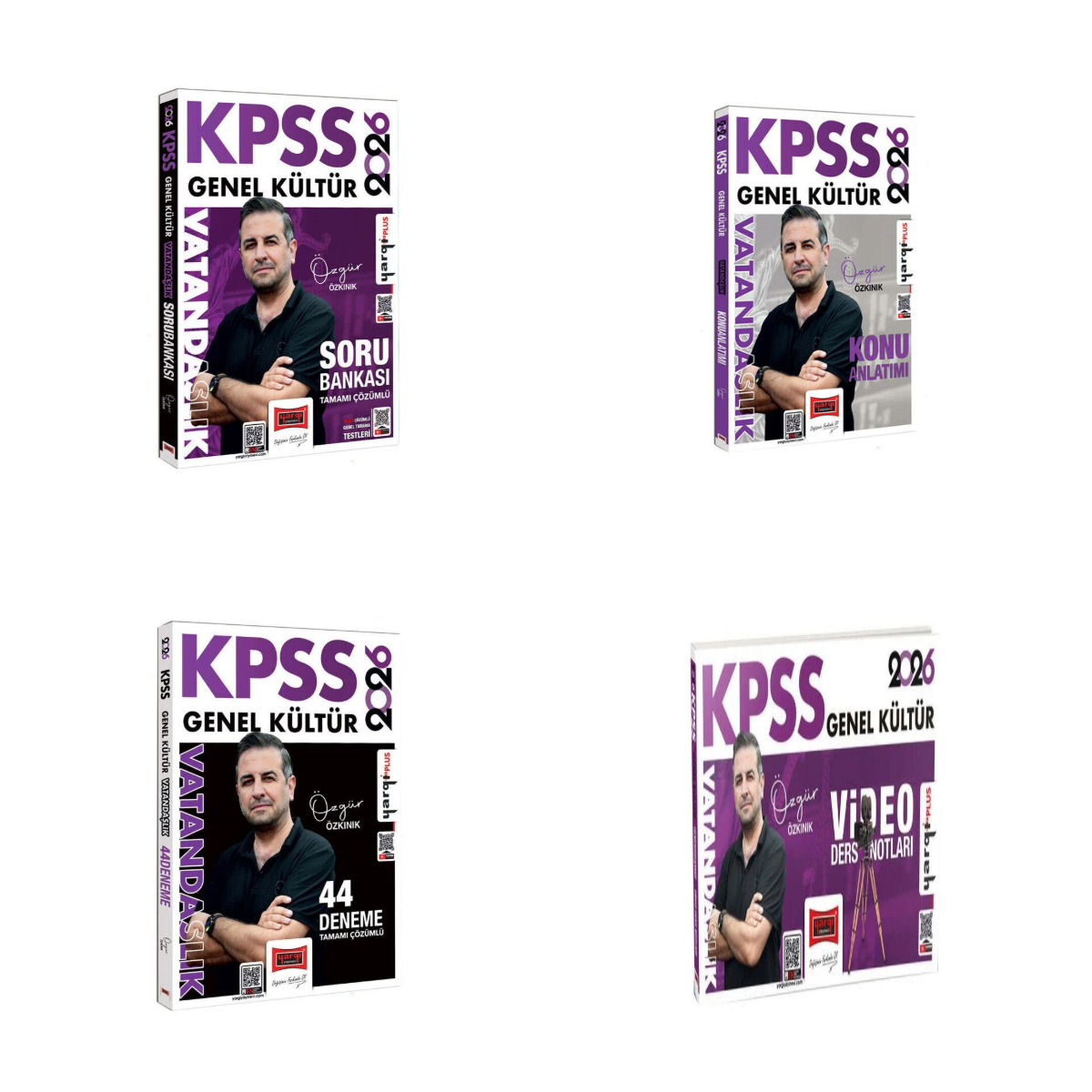 2026 KPSS Genel Kültür Vatandaşlık Konu + Soru+ Deneme Muhteşem Set 4 Kitap Özgür Özkınık Yargı Yayınları