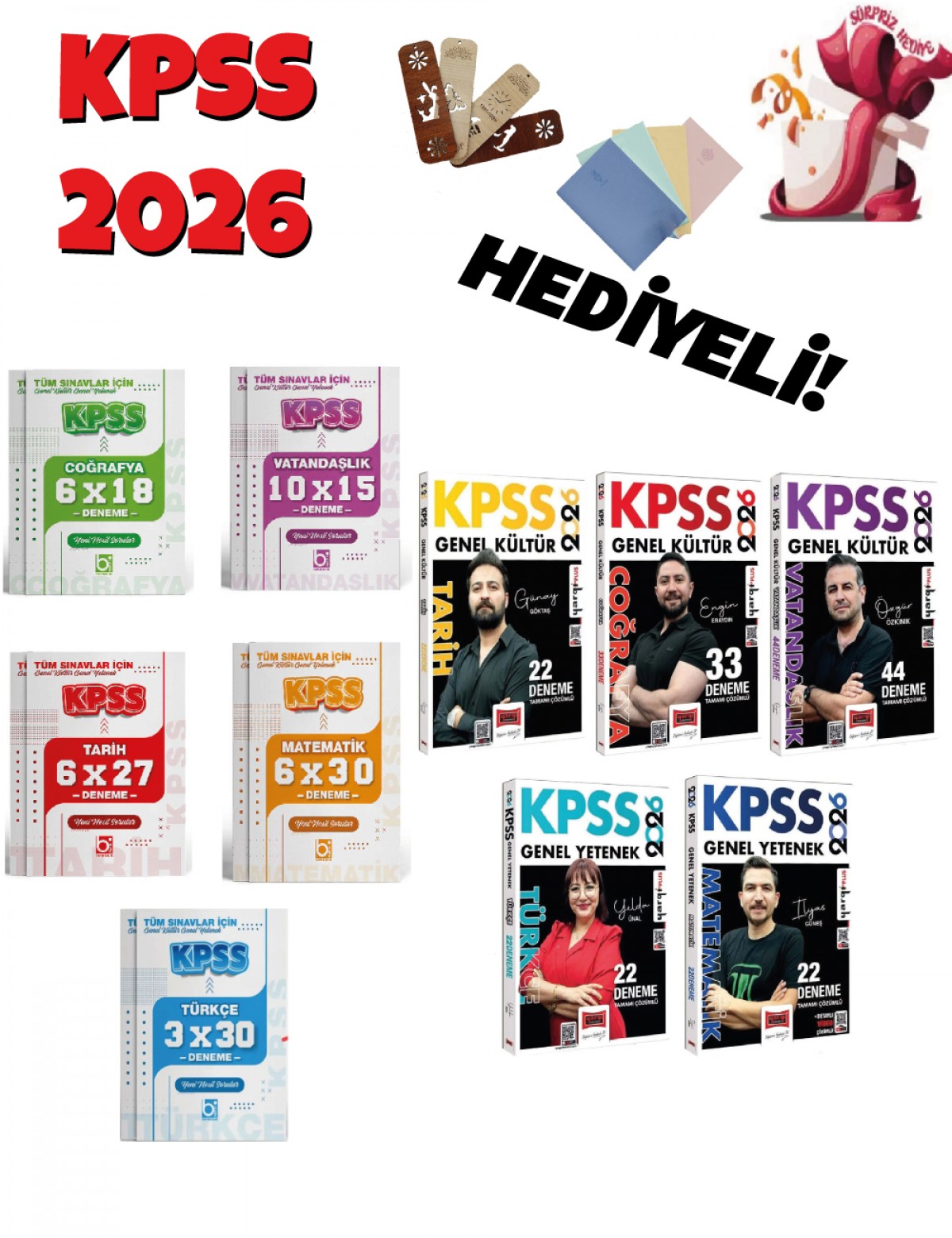 2026 KPSS Genel Yetenek Genel Kültür 143 + 31 Deneme Seti Bigelio ve Yargı Yayınları