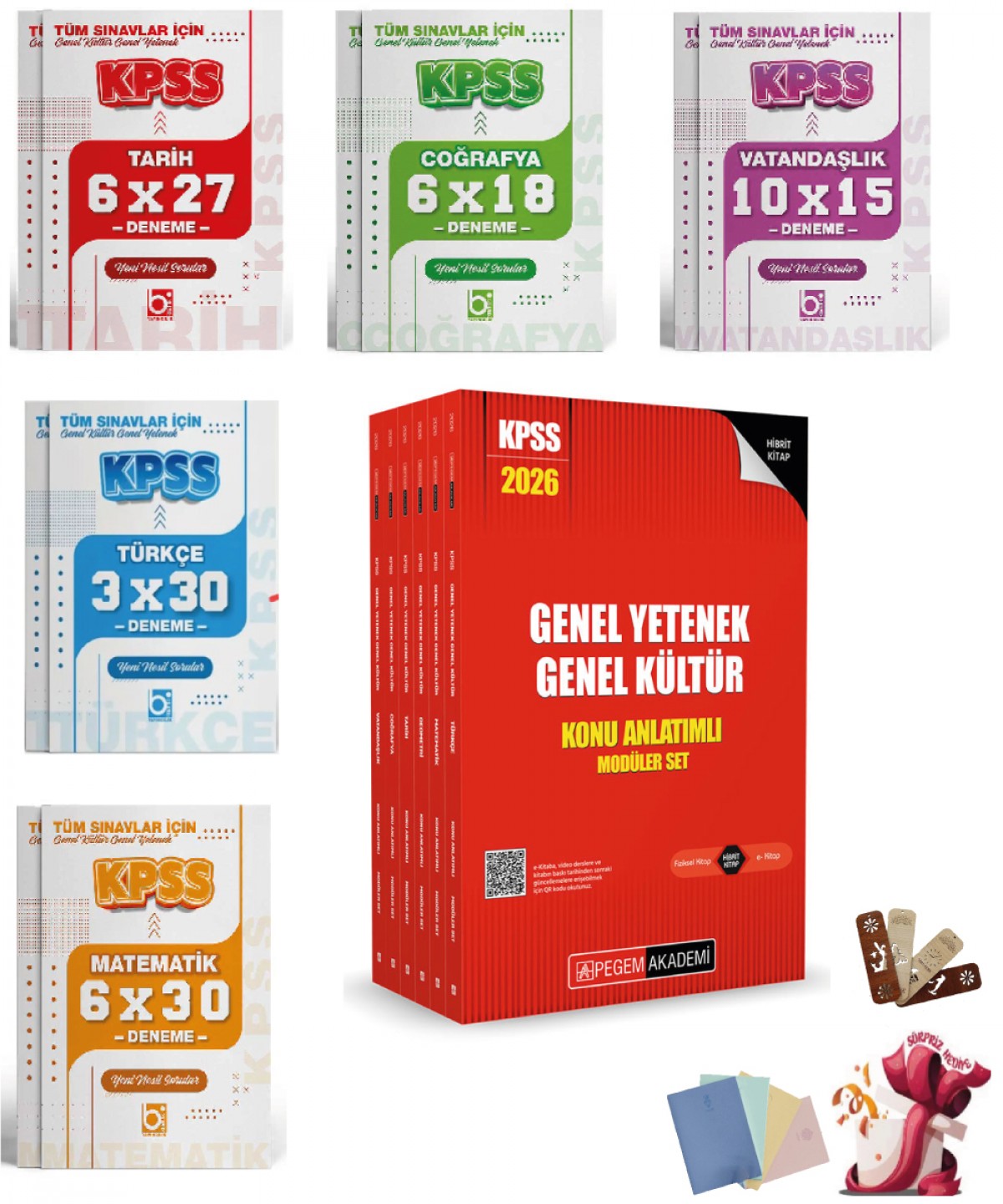 2026 KPSS Genel Yetenek Genel Kültür Lisans Konu Anlatımlı ve Deneme Seti Pegem ve Bigelio Yayıncılık
