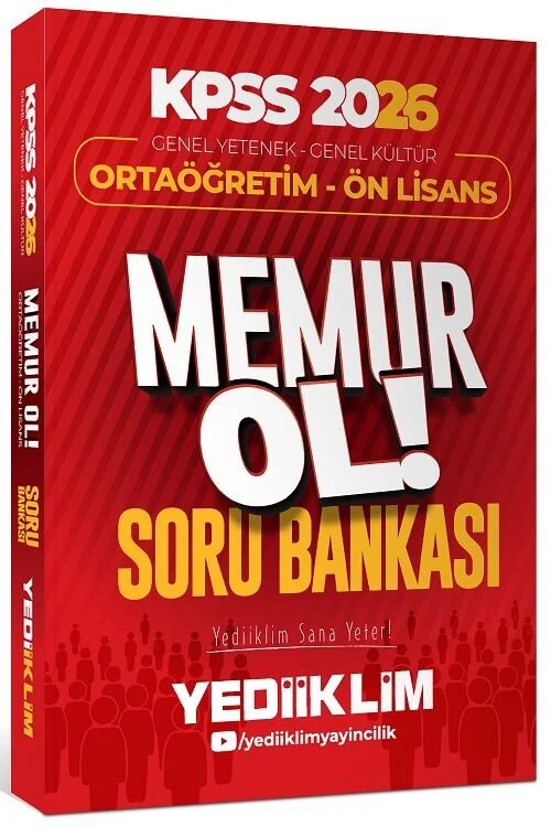 2026 KPSS Genel Yetenek Genel Kültür Ortaöğretim Ön Lisans Memur Ol Soru Bankası Yediiklim Yayınları