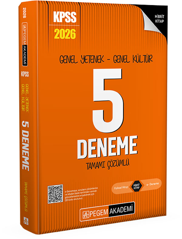 2026 KPSS Genel Yetenek Genel Kültür Tamamı Çözümlü 5 Deneme Pegem Akademi Yayıncılık