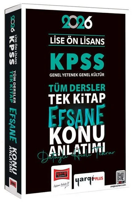 2026 KPSS Lise Ön Lisans Efsane Konu Anlatımlı Tek Kitap Yargı Yayınları 2026 KPSS Lise Ön Lisans Efsane Konu Anlatımlı Tek Kitap Yargı Yayınları