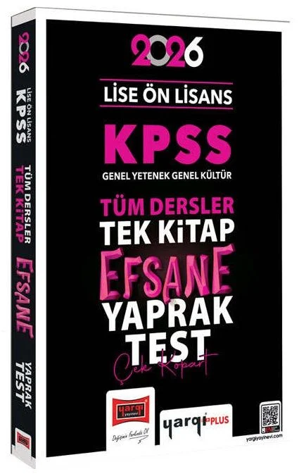 2026 KPSS Lise Ön Lisans Efsane Yaprak Test Yargı Yayınları 2026 KPSS Lise Ön Lisans Efsane Yaprak Test Yargı Yayınları