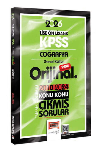 2026 KPSS Lise-Önlisans Coğrafya Orijinal 2010-2024 Konu Konu Çıkmış Sorular Yargı Yayınları