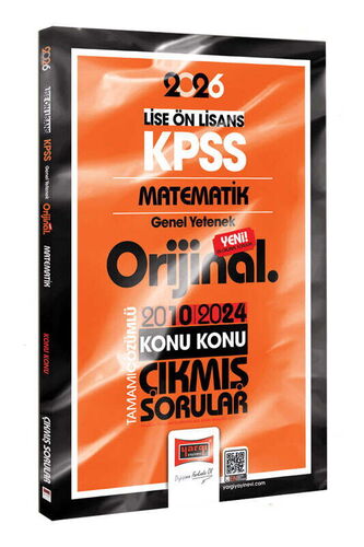 2026 KPSS Lise-Önlisans Matematik Orijinal 2010-2024 Konu Konu Çıkmış Sorular Yargı Yayınları