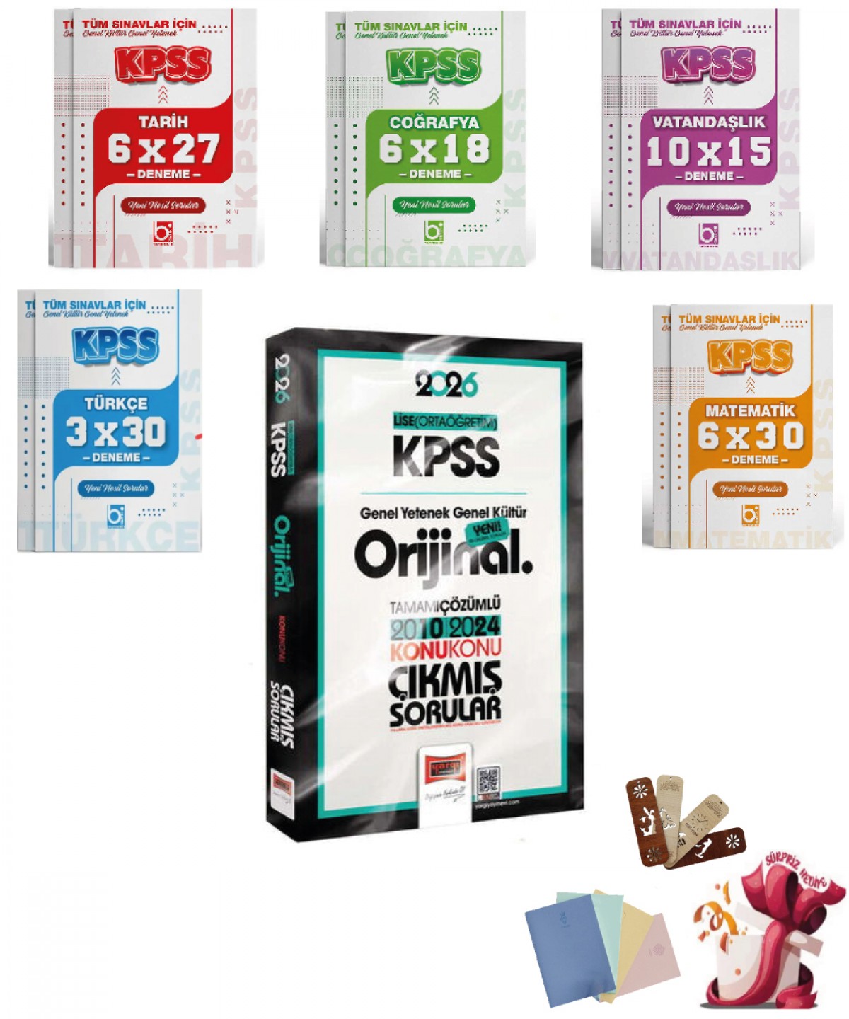 2026 KPSS Lise-Ortaöğretim GK-GY Orijinal 2010-2024 Konu Konu Çıkmış Sorular ve Deneme Seti Yargı ve Bigelio Yayıncılık