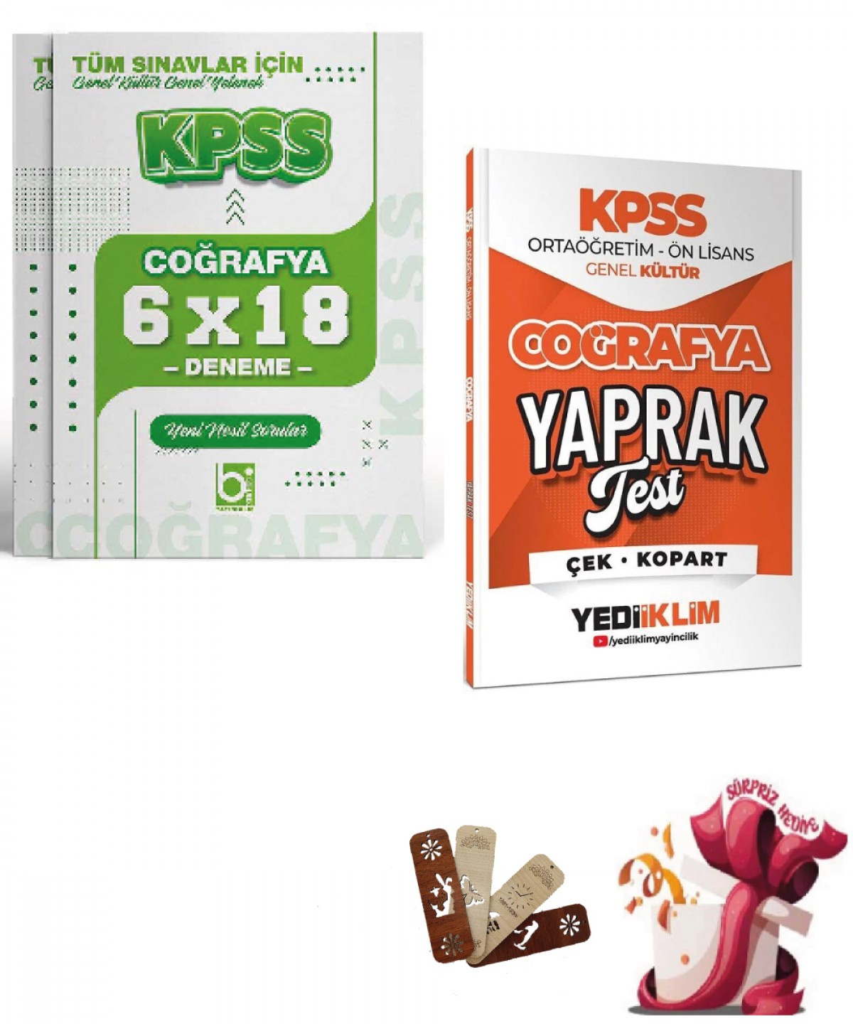 2026 KPSS Lise Ortaöğretim Ön Lisans Coğrafya Yaprak Test ve Deneme Seti Yediiklim ve Bigelio Yayıncılık
