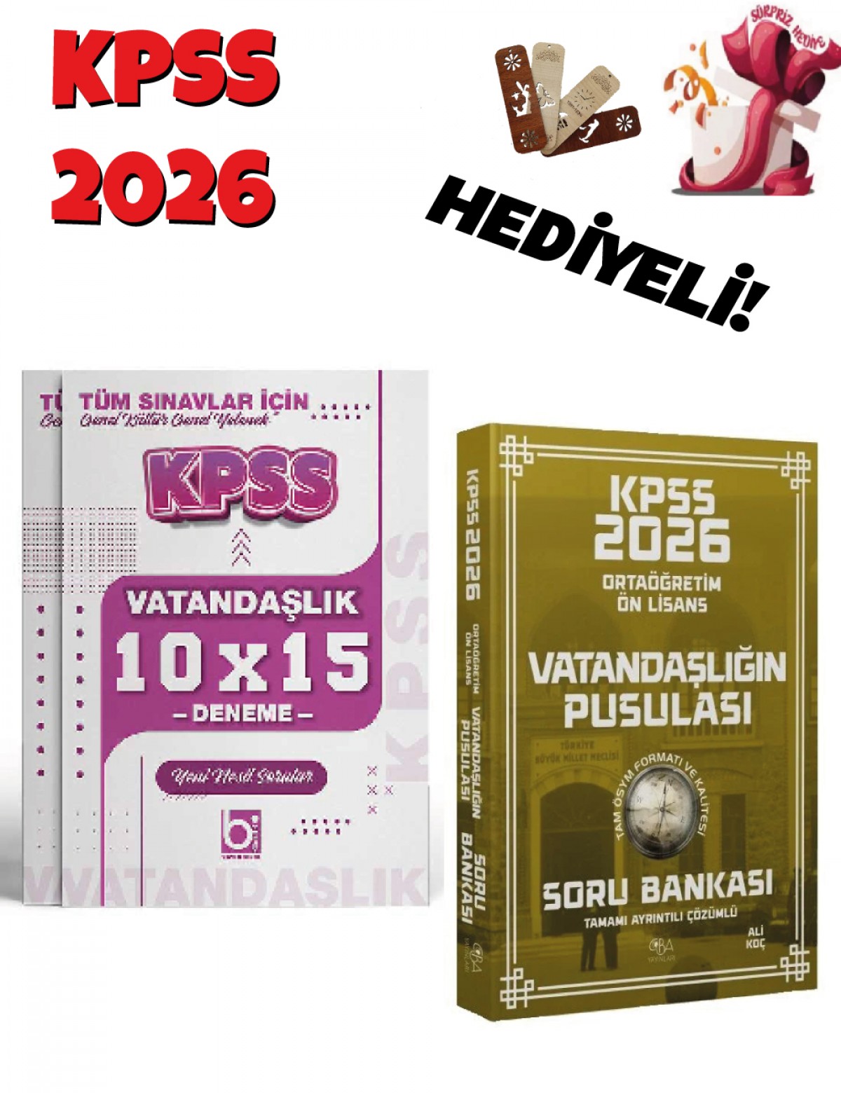 2026 KPSS Lise Ortaöğretim Ön Lisans Vatandaşlık Soru Bankası ve Deneme Seti 2 Kitap Bigelio ve CBA Yayınları 2026 KPSS Lise Ortaöğretim Ön Lisans Vatandaşlık Soru Bankası ve Deneme Seti 2 Kitap Bigelio ve CBA Yayınları