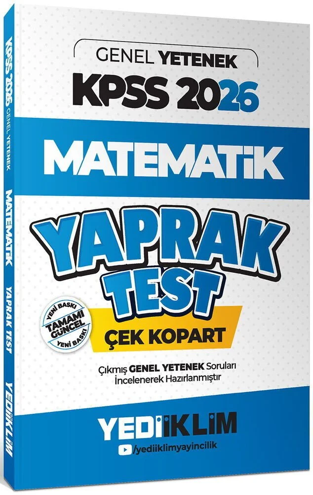 2026 KPSS Matematik Yaprak Test Yediiklim Yayınları