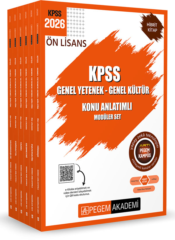 2026 KPSS Ön Lisans Genel Yetenek Genel Kültür Konu Anlatımlı Modüler Set 6 Kitap Pegem Akademi Yayıncılık 2026 KPSS Ön Lisans Genel Yetenek Genel Kültür Konu Anlatımlı Modüler Set 6 Kitap Pegem Akademi Yayıncılık