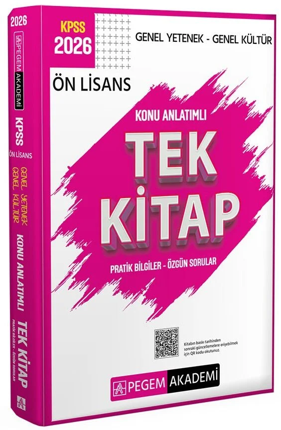 Pegem 2026 KPSS Ön Lisans Konu Anlatımlı Tek Kitap Pegem Akademi Yayınları Pegem 2026 KPSS Ön Lisans Konu Anlatımlı Tek Kitap Pegem Akademi Yayınları