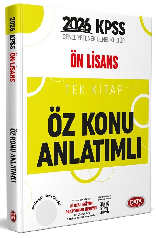 2026 KPSS Ön Lisans Öz Konu Anlatımlı Tek Kitap Data Yayınları