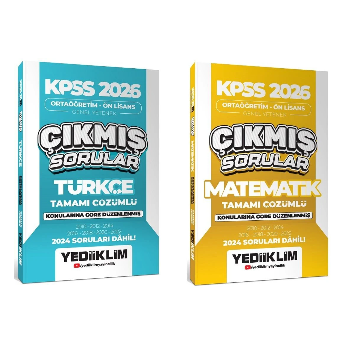 2026 KPSS Ortaöğretim-Önlisans Genel Yetenek Tüm Dersler Konularına Göre Çıkmış Sorular Seti Yediiklim Yayınları