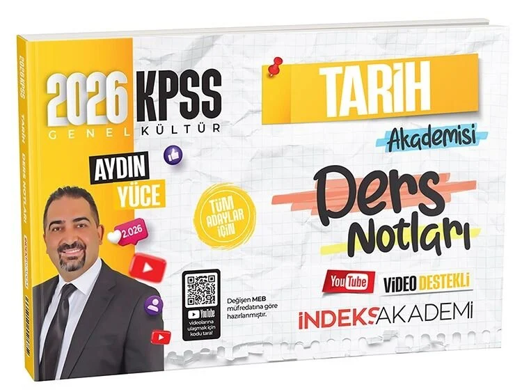 2026 KPSS Tarih Akademisi Video Ders Notları - Aydın Yüce İndeks Akademi Yayıncılık 2026 KPSS Tarih Akademisi Video Ders Notları - Aydın Yüce İndeks Akademi Yayıncılık