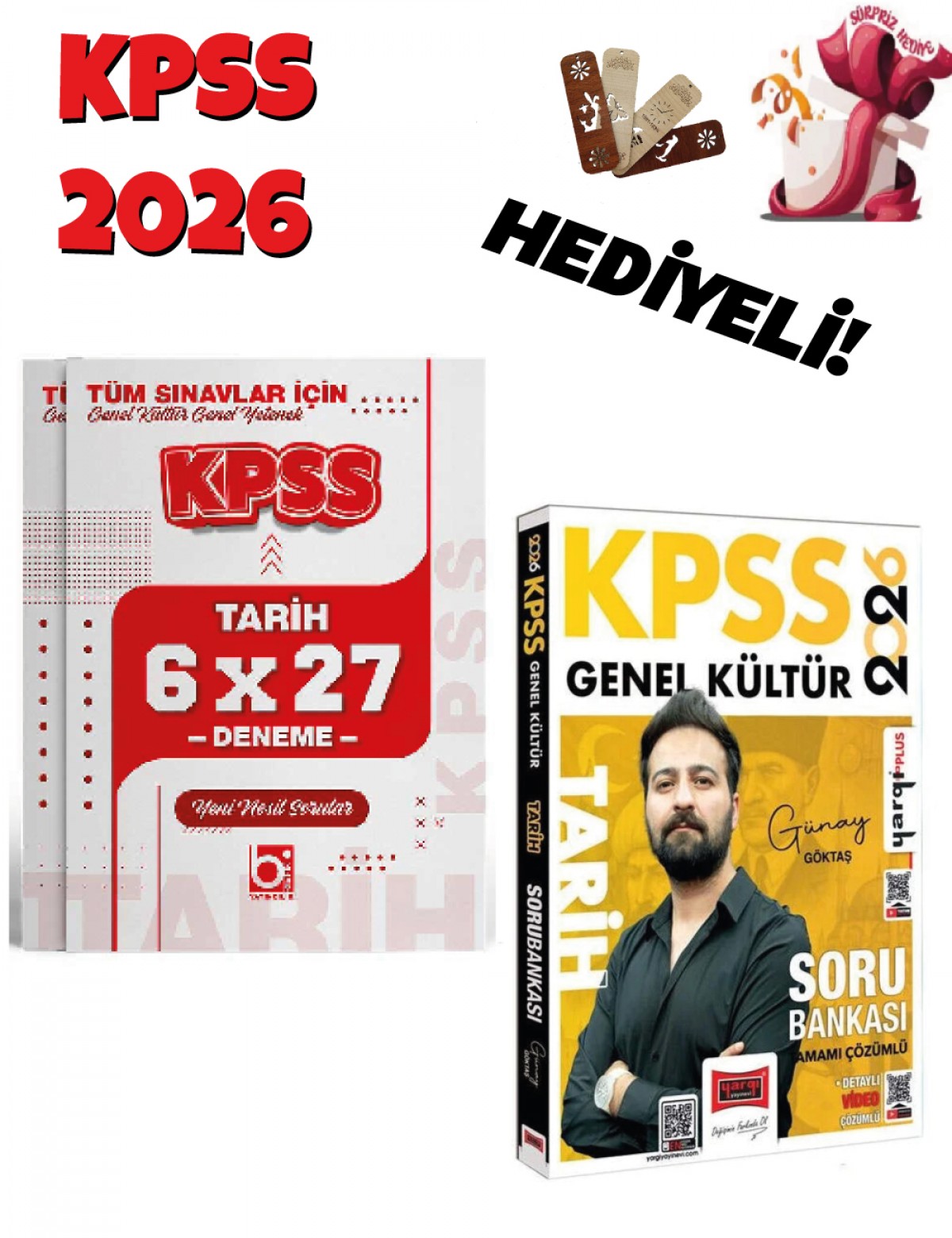 2026 KPSS Tarih Çözümlü Soru Bankası ve Deneme Seti 2 Kitap Bigelio ve Yargı Yayınları