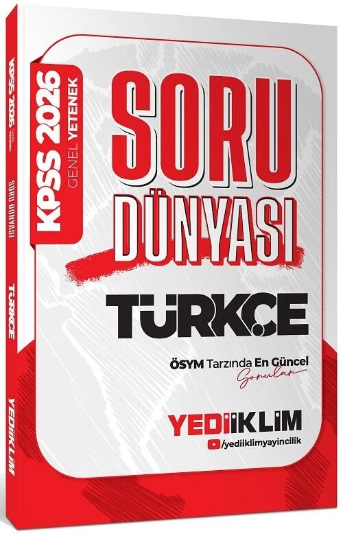 2026 KPSS Türkçe Soru Dünyası Soru Bankası Yediiklim Yayınları