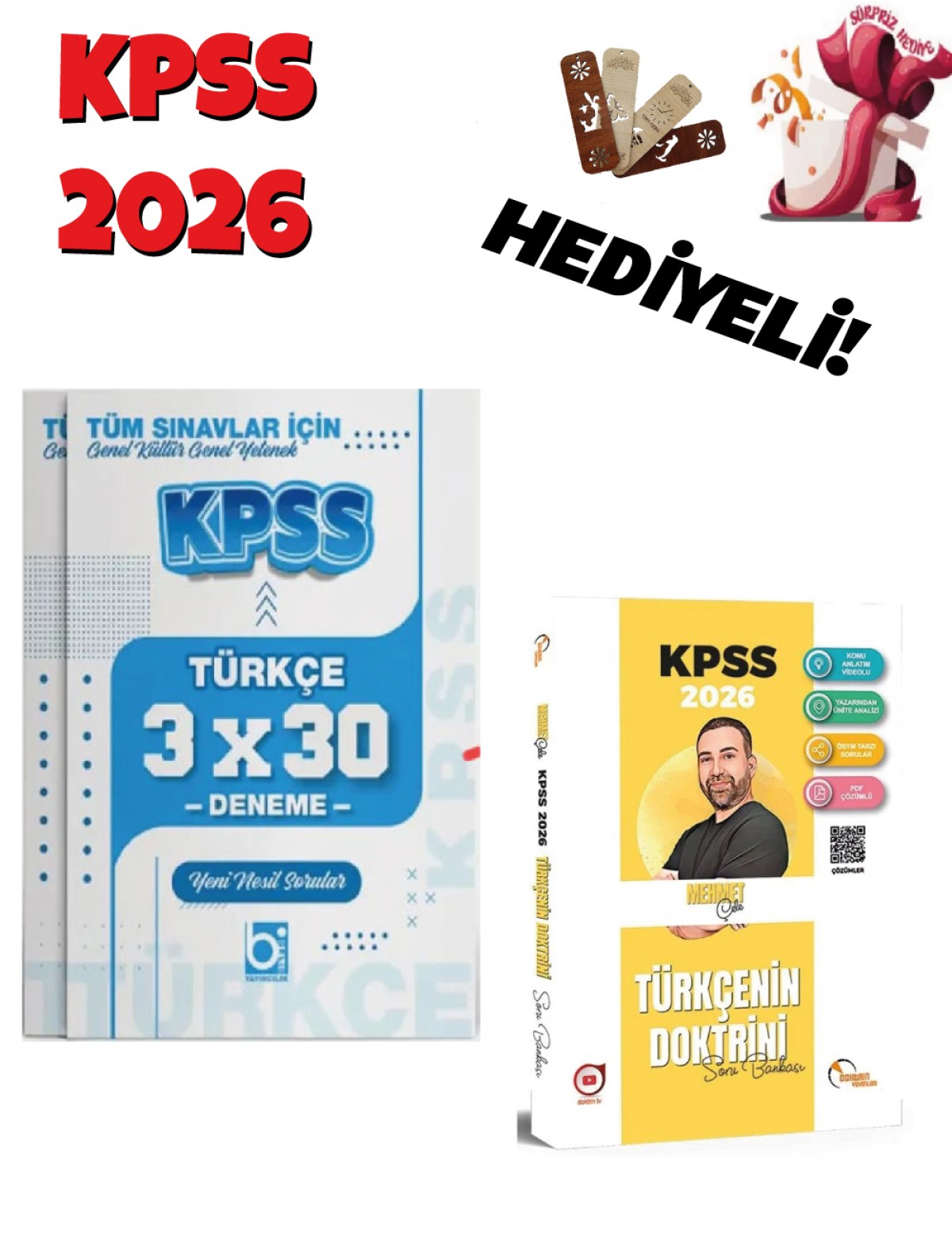 2026 KPSS Türkçenin Doktrini Soru Bankası ve Deneme Seti 2 Kitap Bigelio ve Doktrin Yayınları