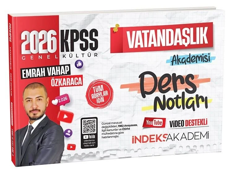 2026 KPSS Vatandaşlık Akademisi Video Ders Notları - Emrah Vahap Özkaraca İndeks Akademi Yayıncılık 2026 KPSS Vatandaşlık Akademisi Video Ders Notları - Emrah Vahap Özkaraca İndeks Akademi Yayıncılık