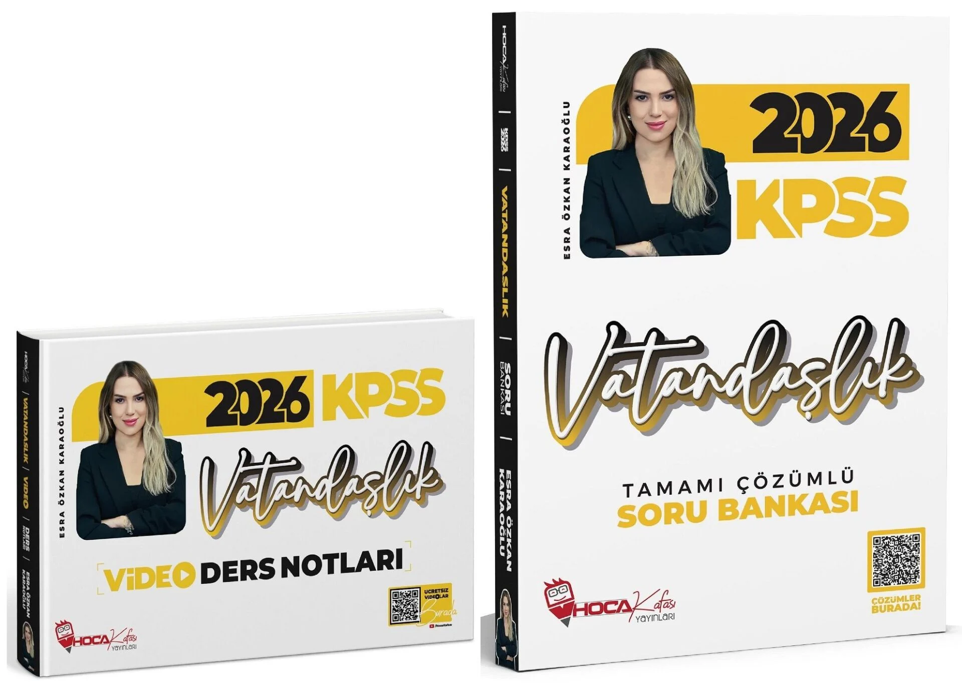 2026 KPSS Vatandaşlık Video Ders Notları + Soru Bankası 2 li Set - Esra Özkan Karaoğlu Hoca Kafası Yayınları
