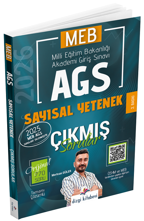 2026 MEB-AGS Sayısal Yetenek Çıkmış Sorular Çözümlü - Mertcan Güler Dizgi Kitap