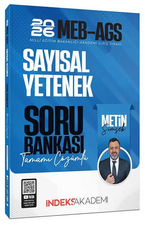 2026 MEB-AGS Sayısal Yetenek Soru Bankası Çözümlü - Metin Şimşek İndeks Akademi Yayıncılık 2026 MEB-AGS Sayısal Yetenek Soru Bankası Çözümlü - Metin Şimşek İndeks Akademi Yayıncılık