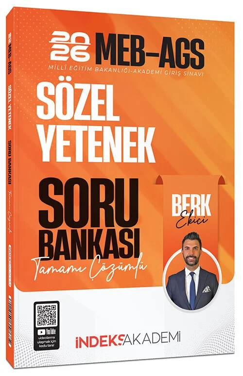 2026 MEB-AGS Sözel Yetenek Soru Bankası Çözümlü - Berk Ekici İndeks Akademi Yayıncılık