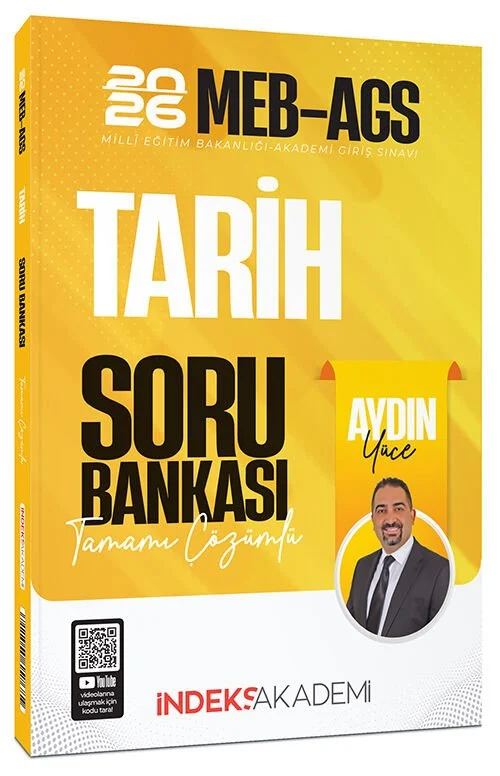 2026 MEB-AGS Tarih Soru Bankası Çözümlü - Aydın Yüce İndeks Akademi Yayıncılık 2026 MEB-AGS Tarih Soru Bankası Çözümlü - Aydın Yüce İndeks Akademi Yayıncılık