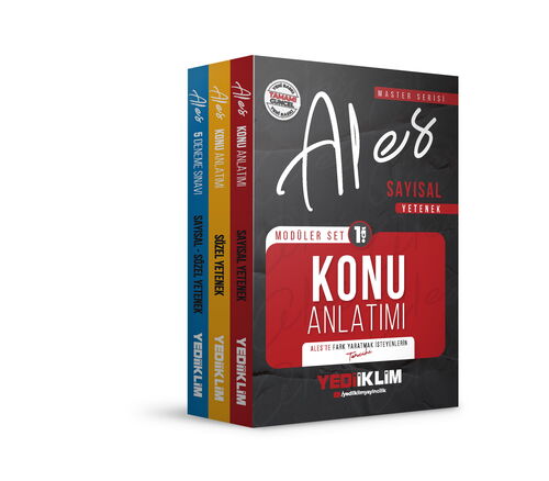 2026 Master Serisi ALES Sayısal-Sözel Yetenek Konu Modüler Set + 5 Deneme 3 Kitap Yediiklim Yayınları