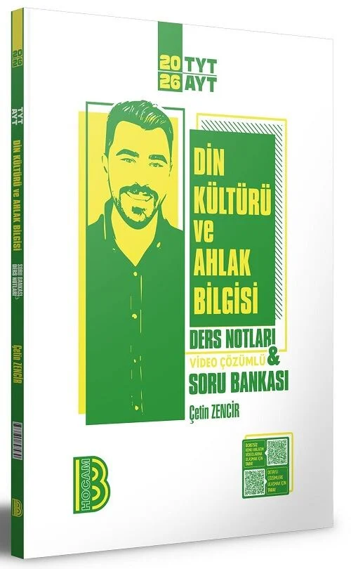 2026 YKS TYT AYT Din Kültürü ve Ahlak Bilgisi Ders Notları Soru Bankası Çözümlü - Çetin Zencir Benim Hocam Yayınları