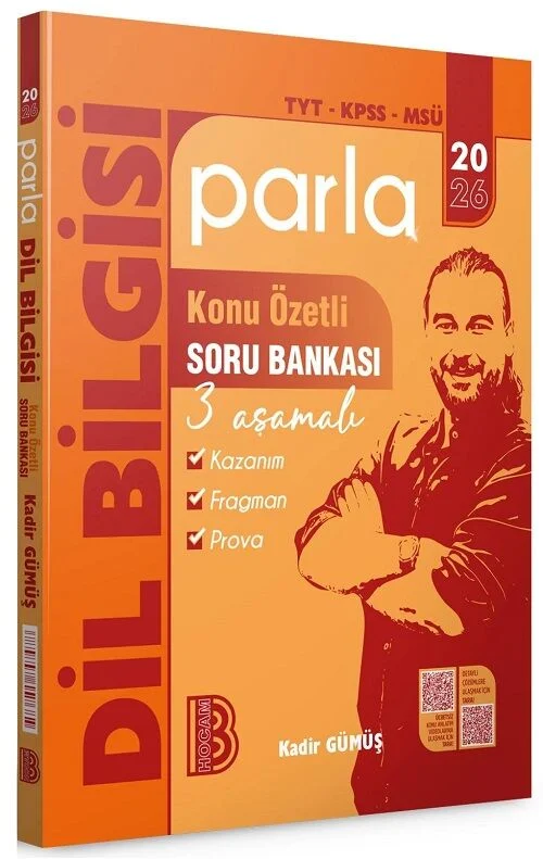 Benim Hocam TYT KPSS MSÜ Dil Bilgisi PARLA Konu Özetli Soru Bankası Çözümlü - Kadir Gümüş Benim Hocam Yayınları Benim Hocam TYT KPSS MSÜ Dil Bilgisi PARLA Konu Özetli Soru Bankası Çözümlü - Kadir Gümüş Benim Hocam Yayınları