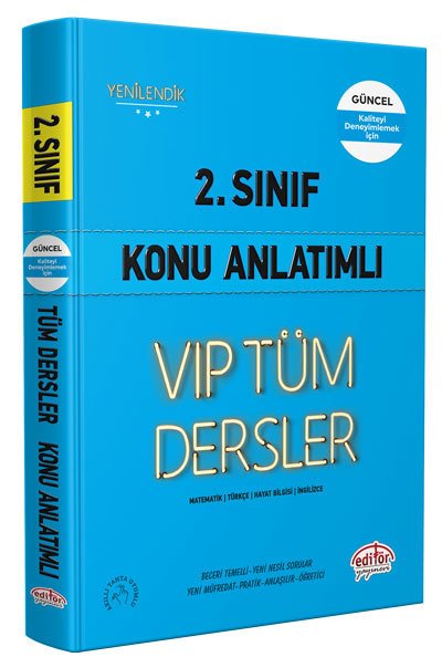2.Sınıf Vip Tüm Dersler Konu Anlatımlı Mavi Kitap Editör Yayınları