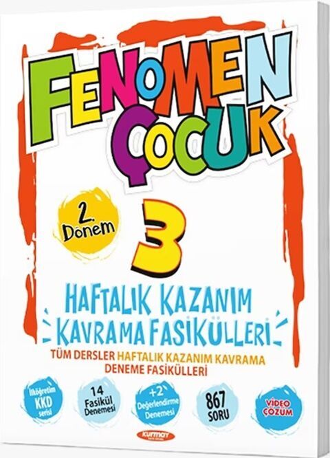 3. Sınıf 2. Dönem Haftalık Kazanım Kavrama Tüm Dersler 14 + 2 Fasikül Fenomen Yayınları
