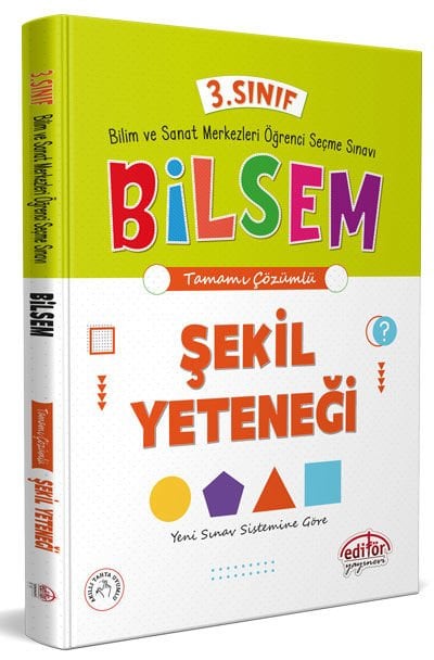 3. Sınıf Bilsem Hazırlık Şekil Yeteneği Tamamı Çözümlü Editör Yayınları