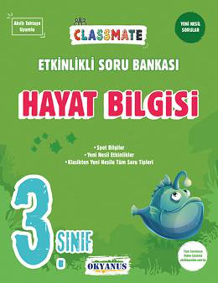 3. Sınıf Hayat Bilgisi Classmate Etkinlikli Soru Bankası Okyanus Yayınları