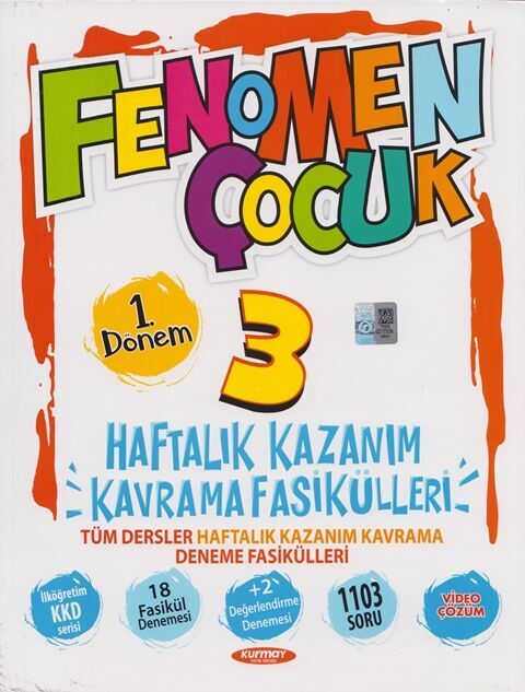 3. Sınıf Tüm Dersler 1. Dönem Haftalık Kazanım Kavrama Fasikülleri Fenomen Yayınları