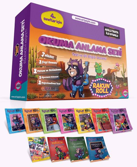 4. Sınıf Rakun Roll Okuma Anlama Seti Test ve Dil Bilgisi Destekli Arı Yayınları 4. Sınıf Rakun Roll Okuma Anlama Seti Test ve Dil Bilgisi Destekli Arı Yayınları