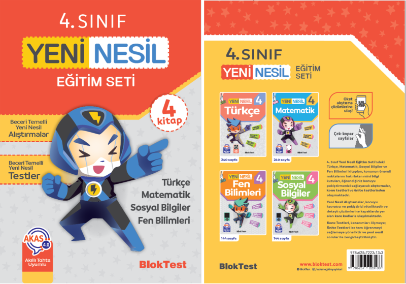 4. Sınıf Yeni Nesil Eğitim Seti Bloktest Yayınları