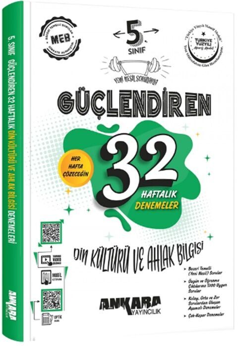 5. Sınıf Din Kültürü ve Ahlak Bilgisi Güçlendiren 32 Haftalık Denemeleri Ankara Yayıncılık 5. Sınıf Din Kültürü ve Ahlak Bilgisi Güçlendiren 32 Haftalık Denemeleri Ankara Yayıncılık