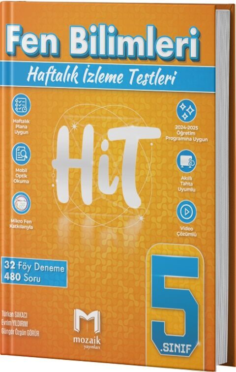 5. Sınıf Fen Bilimleri HİT 32 Deneme Mozaik Yayınları