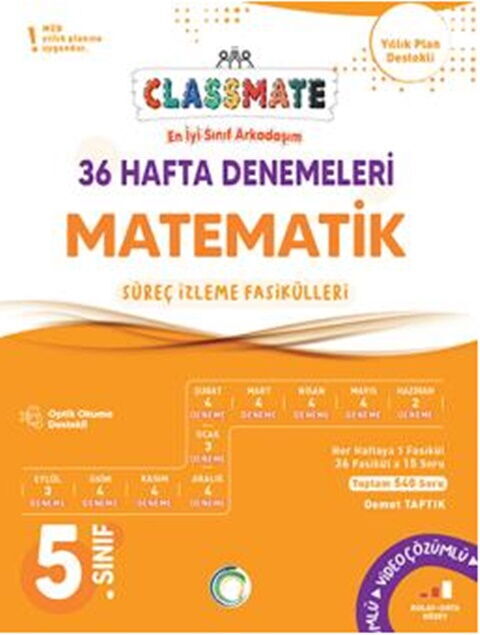 Okyanus 5. Sınıf Matematik Classmate 36 Hafta Denemeleri Okyanus Yayınları Okyanus 5. Sınıf Matematik Classmate 36 Hafta Denemeleri Okyanus Yayınları