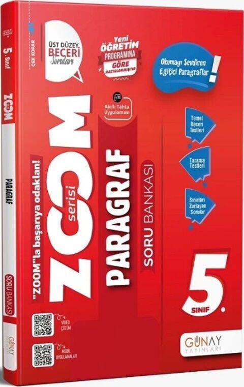 5. Sınıf Paragraf ZOOM Soru Bankası Günay Yayınları 5. Sınıf Paragraf ZOOM Soru Bankası Günay Yayınları