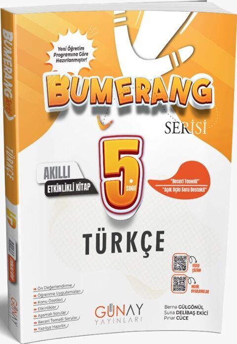 5. Sınıf Türkçe Bumerang Etkinlikli Akıllı Defter Kitap Günay Yayınları 5. Sınıf Türkçe Bumerang Etkinlikli Akıllı Defter Kitap Günay Yayınları