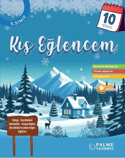 5.Sınıf 10 Günde Kış Eğlencem (Yarıyıl Tatil Kitabı) Palme Yayınları