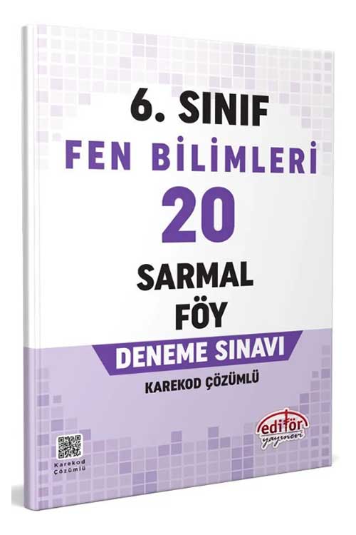 6. Sınıf Fen Bilimleri 20 Sarmal Föy Deneme Sınavı Editör Yayınları