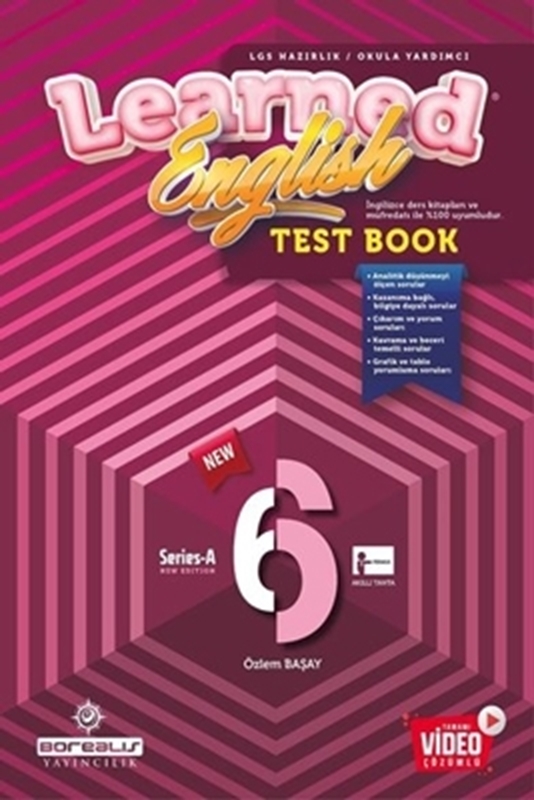 6. Sınıf Learned English Test Book Borealis Yayınları