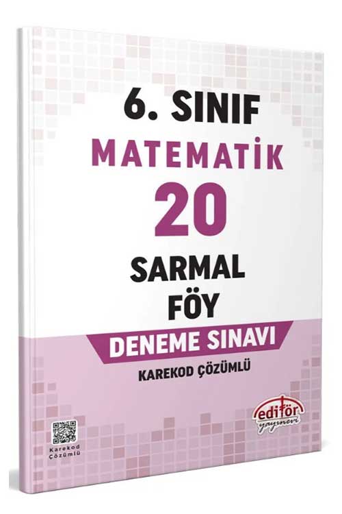 6. Sınıf Matematik 20 Sarmal Föy Deneme Sınavı Editör Yayınları