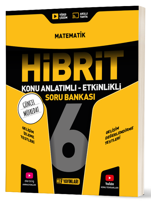 6. Sınıf Matematik Hibrit Konu Anlatımlı Etkinlikli Soru Bankası Hız Yayınları