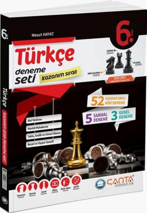 6. Sınıf Türkçe Kazanım Sıralı Deneme Seti Çanta Yayınları