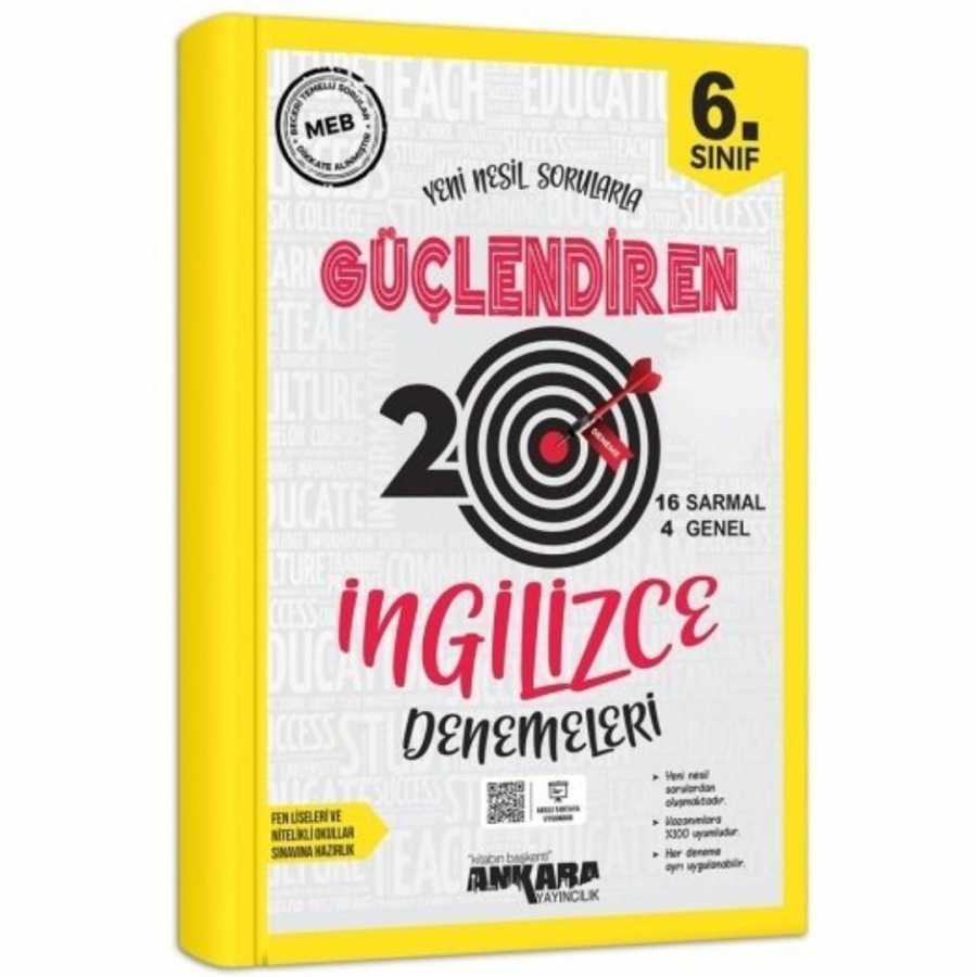 6.Sınıf İngilizce Güçlendiren 20 Deneme Sınavı Ankara Yayıncılık
