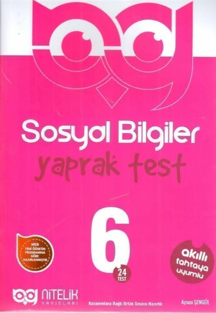 6.Sınıf Sosyal Bilgiler Yaprak Test Nitelik Yayınları